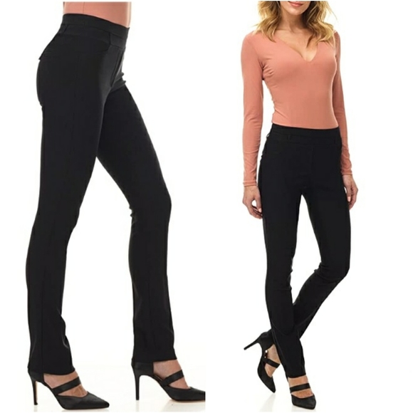 Rekussi Pants - Rekussi Black Ease Into Comfort Stretch Slim Pants